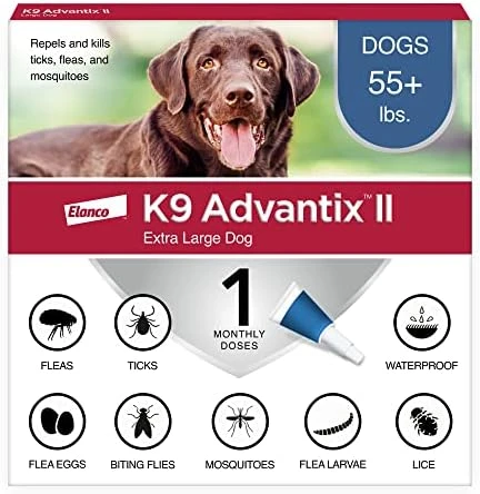 K9 Advantix II XL Dog Vet-Recommended Flea, Tick & Mosquito Treatment & Prevention | Dogs Over 55 Lbs. | 2-Mo Supply 7 K9 Advantix II XL Dog Vet-Recommended Flea, Tick & Mosquito Treatment & Prevention | Dogs Over 55 Lbs. | 2-Mo Supply - Image 5