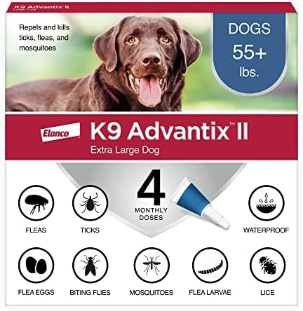 K9 Advantix II XL Dog Vet-Recommended Flea, Tick & Mosquito Treatment & Prevention | Dogs Over 55 Lbs. | 2-Mo Supply 11 K9 Advantix II XL Dog Vet-Recommended Flea, Tick & Mosquito Treatment & Prevention | Dogs Over 55 Lbs. | 2-Mo Supply - Image 9