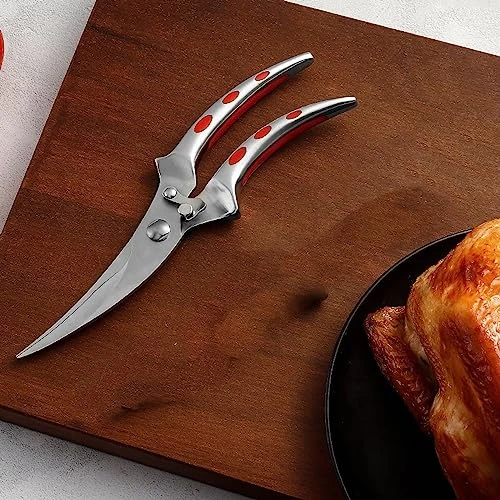 Stainless Steel Chicken Bone Shear, Steel Handle, Kitchen Shear, Chicken, Goose, Fish Clipper, All-steel Shear, Chicken Clipper, Food Clipper 3 Stainless Steel Chicken Bone Shear, Steel Handle, Kitchen Shear, Chicken, Goose, Fish Clipper, All-steel Shear, Chicken Clipper, Food Clipper