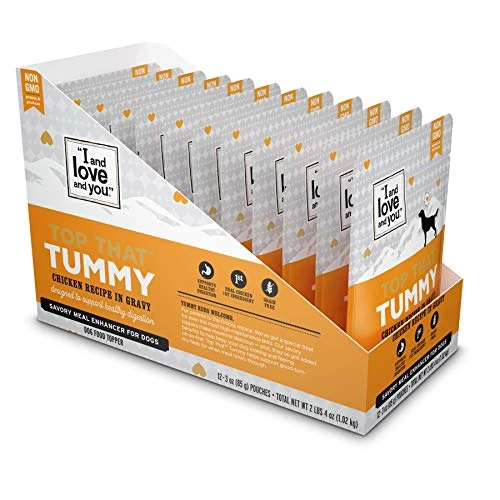 "I And Love And You" Top That Tummy Wet Dog Food Pouch, Chicken Recipe In Gravy, 3 Oz (Pack Of 12) 4 "I And Love And You" Top That Tummy Wet Dog Food Pouch, Chicken Recipe In Gravy, 3 Oz (Pack Of 12) - Image 2