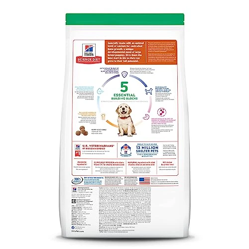 Hill's Science Diet Dry Dog Food, Puppy, Large Breeds, With Real Meat And Whole Grains, Chicken Meal And Oats Recipe, 15.5 Lb. Bag 4 Hill's Science Diet Dry Dog Food, Puppy, Large Breeds, With Real Meat And Whole Grains, Chicken Meal And Oats Recipe, 15.5 Lb. Bag - Image 2
