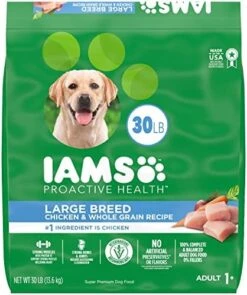IAMS Adult High Protein Large Breed Dry Dog Food With Real Chicken, 30 Lb. Bag -Dog Supply Store 51hhPhKvY L. AC