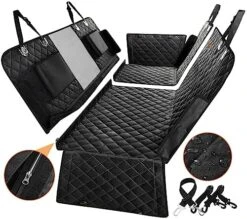 Nzonpet Upgraded 6-in-1 Dog Car Seat Cover For Back Seat, 100% Waterproof Dog Car Hammock, Nonslip Dog Seat Cover For Cars Trucks And SUVs, Backseat Cover Protector For Dogs With Mesh Window- Green -Dog Supply Store 51hoOynRF8L. AC