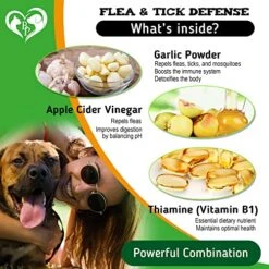 Flea And Tick Prevention Chewable Pills For Dogs - Revolution Oral Flea Treatment For Pets & Complex Multivitamin -Natural Pest Control & Defense Chews - Small Tablets Made In USA (10 Oz) 10 Flea And Tick Prevention Chewable Pills For Dogs - Revolution Oral Flea Treatment For Pets & Complex Multivitamin -Natural Pest Control & Defense Chews - Small Tablets Made In USA (10 Oz) -Dog Supply Store 51iRoMj3TFL