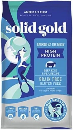 Solid Gold Dry Dog Food W/Nutrientboost For Adult & Senior Dogs - Made With Real Beef, Egg, And Pea - Barking At The Moon High Protein Dog Food For Energy, Digestive And Immune Support - 3.75 LB Bag -Dog Supply Store 51ikPJx ocL. AC 2