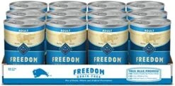 Blue Buffalo Freedom Grain Free Natural Adult Wet Dog Food, Beef 12.5oz Cans (Pack Of 12) 18 Blue Buffalo Freedom Grain Free Natural Adult Wet Dog Food, Beef 12.5oz Cans (Pack Of 12) -Dog Supply Store 51j9q8vLERL. AC