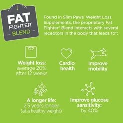 SlimPaws Healthy Weight Soft Chews For Dogs | Chicken Flavor | 60 Count | Made In America -Dog Supply Store 51jId0ACAfL