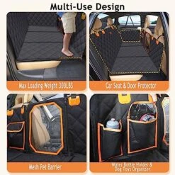 Manificent Back Seat Extender For Dogs, Hard Bottom Dog Car Seat Cover For Back Seat Bed For Car Camping Mattress, Dog Hammock For Car Travel Bed, Non Inflatable Car Bed Mattress For Car SUV Truck -Dog Supply Store 51jpSp73ulL