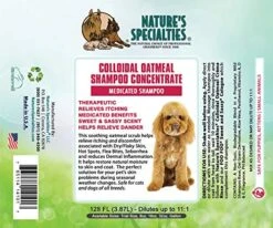 Nature's Specialties Colloidal Oatmeal Ultra Concentrated Dog Shampoo Concentrate For Pets, Makes Up To 1.5 Gallons, Natural Choice For Professional Groomers, Relieves Itching, Made In USA, 16 Oz -Dog Supply Store 51kXBYuH2vL