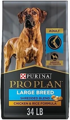 Purina Pro Plan Joint Health Large Breed Dog Food, Shredded Blend Chicken & Rice Formula - 34 Lb. Bag 13 Purina Pro Plan Joint Health Large Breed Dog Food, Shredded Blend Chicken & Rice Formula - 34 Lb. Bag -Dog Supply Store 51lG24ow 1L. AC