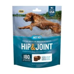 VetIQ Hip & Joint Supplement For Dogs, Anti Inflammatory Joint Support, Glucosamine, MSM, And Krill, Chicken Flavored Soft Chews, 180 Count
