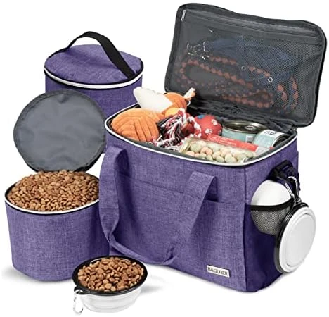 BAGLHER Dog Travel Bag Backpack Pet Supplies Backpack Pet Accessories Storage Bag 5-Piece Set With Shoulder Strap 2 Lined Pet Food Containers 4 Foldable Feeding Bowls Essential Kit For Pet Travel 11 BAGLHER Dog Travel Bag Backpack Pet Supplies Backpack Pet Accessories Storage Bag 5-Piece Set With Shoulder Strap 2 Lined Pet Food Containers 4 Foldable Feeding Bowls Essential Kit For Pet Travel - Image 9