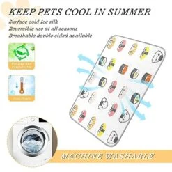 Washable Dog Cooling Mat Cute Japanese Food Summer Cats Sleeping Mat Sushi Dog Bed Mats 23.6 * 38.6inch Pet Ice Silk Sleep Kennel Pad Animal Sleep Bed For Home Outdoor Travel 15 Washable Dog Cooling Mat Cute Japanese Food Summer Cats Sleeping Mat Sushi Dog Bed Mats 23.6 * 38.6inch Pet Ice Silk Sleep Kennel Pad Animal Sleep Bed For Home Outdoor Travel -Dog Supply Store 51mePUggJJL