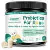 Probiotics For Dogs Digestive Health, Dog Probiotics And Digestive Enzymes, Prebiotics, Omega-3 & 6 And Vitamin For Dogs, 6 Billion CFUs For Gut Health, Itchy Skin And Immune Support, 120 Chews -Dog Supply Store 51mg0yqzWQL
