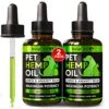 (2 Pack) Hemp Oil For Dogs And Cats - Anxiety, Stress, Pain - Dog Calming Aid - Hip And Joint Support Relief -and Skin Health - Rich In Omega 3-6-9 - Pet Hemp Oil Drops Treats - Made In USA