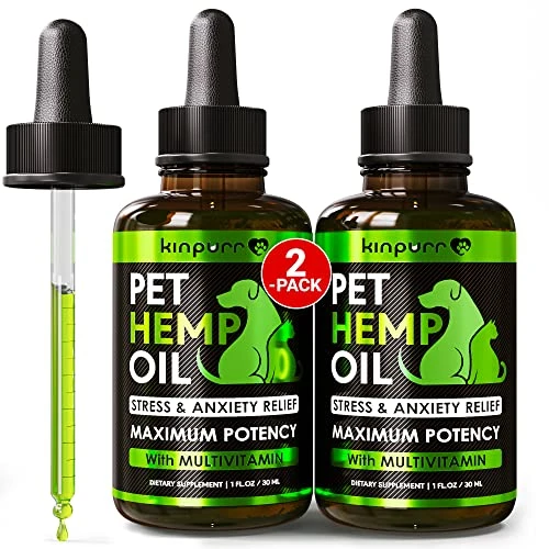 (2 Pack) Hemp Oil For Dogs And Cats - Anxiety, Stress, Pain - Dog Calming Aid - Hip And Joint Support Relief -and Skin Health - Rich In Omega 3-6-9 - Pet Hemp Oil Drops Treats - Made In USA 3 (2 Pack) Hemp Oil For Dogs And Cats - Anxiety, Stress, Pain - Dog Calming Aid - Hip And Joint Support Relief -and Skin Health - Rich In Omega 3-6-9 - Pet Hemp Oil Drops Treats - Made In USA