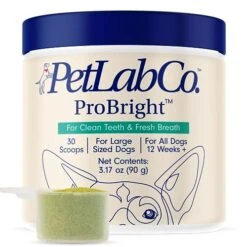 PetLab Co. ProBright Dental Powder For Dogs - Tailored Teeth Cleaning Made Easy – Specialized Dog Breath Freshener To Target Tartar And Clean Teeth