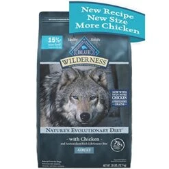 Blue Buffalo Wilderness High Protein Natural Adult Dry Dog Food Plus Wholesome Grains, Chicken 28 Lb Bag