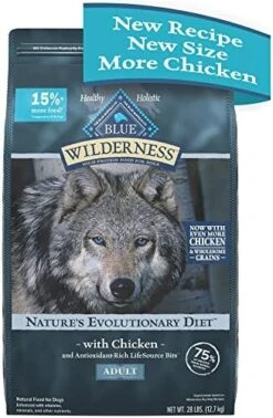 Blue Buffalo Wilderness High Protein Natural Adult Dry Dog Food Plus Wholesome Grains, Chicken 28 Lb Bag 28 Blue Buffalo Wilderness High Protein Natural Adult Dry Dog Food Plus Wholesome Grains, Chicken 28 Lb Bag -Dog Supply Store 51nRss06lWL. AC