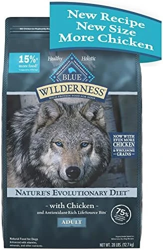Blue Buffalo Wilderness High Protein Natural Adult Dry Dog Food Plus Wholesome Grains, Chicken 28 Lb Bag 14 Blue Buffalo Wilderness High Protein Natural Adult Dry Dog Food Plus Wholesome Grains, Chicken 28 Lb Bag - Image 13