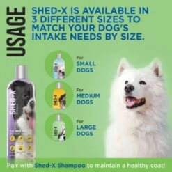 Shed-X Liquid Dog Supplement, 32oz – 100% Natural – Helps Dog Shedding, Fish Oil For Dogs Supports Skin & Coat, Dog Oil For Food With Essential Fatty Acids, Vitamins, And Minerals -Dog Supply Store 51oZEGcru6L