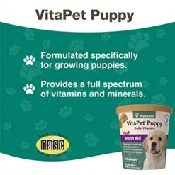 NaturVet – VitaPet Puppy Daily Vitamins For Dogs – Plus Breath Aid – Specifically Formulated To Provide Puppies With Essential Vitamins, Minerals, Amino Acids & Fatty Acids (70 Soft Chews) -Dog Supply Store 51otJnBooLL