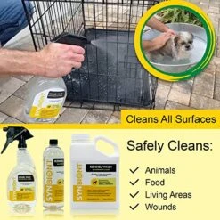 Synbiont Kennel Wash 32 Oz Ready To Use - Cleaner & Deodorizer For Birds, Cats, Dogs, Rabbits, Chickens - Dog Kennel Deodorizer Alternative - Pet Shampoo -Dog Supply Store 51plY76kpDL