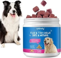 Flea And Tick Prevention For Dogs Chewables Tablets - Natural Flea And Tick Supplement For Dogs - Flea And Tick Chews For Dogs - Oral Flea Pills For Dogs - All Breeds And Ages (120 PCS) -Dog Supply Store 51px9stdBeL. AC