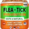 Natural Flea & Tick Prevention For Dogs Chewable Tablets - Flea & Tick Control Supplement - Oral Flea Pills For Dogs - All Breeds And Ages - Soft Chews Made In USA -Dog Supply Store 51qOBrDOjDL