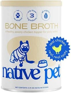 Native Pet Bone Broth For Dogs | Dog Food Topper For Picky Eaters | Dog Gravy Topper For Dry Food | Protein Powder For Dogs | Beef Flavored Bone Broth Powder For Dogs | Bone Broth For Cats | 4.75oz -Dog Supply Store 51r4NDXpSbL. AC