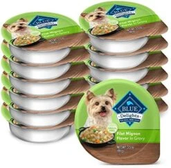Blue Buffalo Delights Natural Adult Small Breed Wet Dog Food Cup, Prime Rib Flavor In Hearty Gravy 3.5-oz (Pack Of 12) -Dog Supply Store 51r78QOFE8L. AC