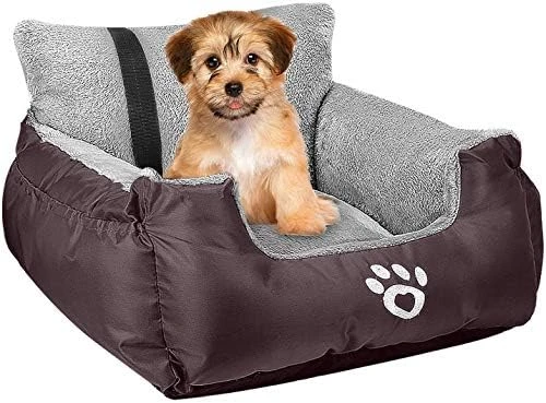 FRISTONE Dog Car Seat, Dog Booster Car Seat Travel Carrier With Clip-on Safety Leash And Storage Pocket Dog Seat For Puppy, Small Pet Comfortable And Anti-Slip - Black 10 FRISTONE Dog Car Seat, Dog Booster Car Seat Travel Carrier With Clip-on Safety Leash And Storage Pocket Dog Seat For Puppy, Small Pet Comfortable And Anti-Slip - Black - Image 8