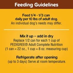 PEDIGREE CHOPPED GROUND DINNER Adult Canned Soft Wet Dog Food Beef, Bacon & Cheese Flavor, 22 Oz. Cans (Pack Of 12) 20 PEDIGREE CHOPPED GROUND DINNER Adult Canned Soft Wet Dog Food Beef, Bacon & Cheese Flavor, 22 Oz. Cans (Pack Of 12) -Dog Supply Store 51rHEMCPHcL