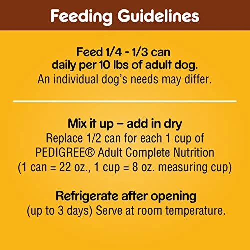 PEDIGREE CHOPPED GROUND DINNER Adult Canned Soft Wet Dog Food Beef, Bacon & Cheese Flavor, 22 Oz. Cans (Pack Of 12) 6 PEDIGREE CHOPPED GROUND DINNER Adult Canned Soft Wet Dog Food Beef, Bacon & Cheese Flavor, 22 Oz. Cans (Pack Of 12) - Image 4