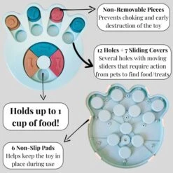 GENERIC Bed Holdings Dog Puzzle Feeder Toy | Mentally Stimulating Game For Food And Treat Dispensing | Interactvie Puppy Puzzle For Small And Medium Dogs | Promotes Enrichment And Prevents Boredom -Dog Supply Store 51rLlbe4EtL