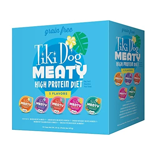Tiki Dog Meaty Cups Variety-Pack Of 10 3 Tiki Dog Meaty Cups Variety-Pack Of 10