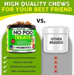 No Poo Chews - Coprophagia Stool Eating Deterrent For Dogs - Made In USA - Stop Eating Poop For Dogs - Prevent Dog From Eating Poop - Probiotics & Enzymes - Forbid For Dogs Chew -Dog Supply Store 51rzl1GlQcL