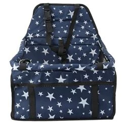 Dog Booster Seat,plplaaoo Dog Car Seat, Pet Car Seat For Back And Front Seat, Oxford Cloth Pet Dog Cat Car Front Seat, Non Slip Mat Basket Pet Safety Carrier, Car Seat For Dogs Cats[Blue Black]