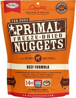 Primal Freeze Dried Nuggets For Dogs Beef, Complete Meal Freeze Dried Dog Food Healthy Grain Free Raw Dog Food, Crafted In The USA (14 Oz) -Dog Supply Store 51twBrzPBZL. AC
