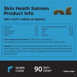 Pet Honesty Salmon Skin Health - Omega 3 Fish Oil For Dogs, Natural Salmon Oil For Dogs Chews For Healthy Skin & Coat, May Reduce Normal Shedding For Sensitive Skin, Dog Fish Oil Supplements - (90 Ct) 7 Pet Honesty Salmon Skin Health - Omega 3 Fish Oil For Dogs, Natural Salmon Oil For Dogs Chews For Healthy Skin & Coat, May Reduce Normal Shedding For Sensitive Skin, Dog Fish Oil Supplements - (90 Ct) -Dog Supply Store 51u7uhDbIaL