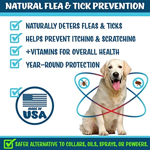 Texas Pet Company Flea Defender Flea And Tick Prevention For Dogs, Chewables For Large To Small Dogs, Natural Bacon Flavor Flea & Tick Control Treats For Dogs Soft Chew Supplement, Made In The USA. 4 Texas Pet Company Flea Defender Flea And Tick Prevention For Dogs, Chewables For Large To Small Dogs, Natural Bacon Flavor Flea & Tick Control Treats For Dogs Soft Chew Supplement, Made In The USA. - Image 2