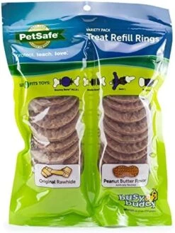PetSafe Treat Rings - 16 Rings - Size B - Original & Busy Buddy Bristle Bone - Treat-Holding Toy For Dogs - Purple, Large -Dog Supply Store 51vJeciRF0L. AC