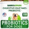 Dog Probiotics Chews - Gas, Diarrhea, Allergy, Constipation, Upset Stomach Relief, With Digestive Enzymes + Prebiotics - Chewable Fiber Supplement - Improve Digestion, Immunity - Made In USA - 120 Ct 2 Dog Probiotics Chews - Gas, Diarrhea, Allergy, Constipation, Upset Stomach Relief, With Digestive Enzymes + Prebiotics - Chewable Fiber Supplement - Improve Digestion, Immunity - Made In USA - 120 Ct -Dog Supply Store 51vcVtBFlaL