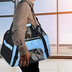 JOZZY Pet Travel Bag Portable Travel Carrying Dog Bag Breathable Waterproof Pet Backpack Dog Carrier Pet Handle Bags Pet Transport Cat Bags Outdoor (Color : Blue, Size : Medium) 19 JOZZY Pet Travel Bag Portable Travel Carrying Dog Bag Breathable Waterproof Pet Backpack Dog Carrier Pet Handle Bags Pet Transport Cat Bags Outdoor (Color : Blue, Size : Medium) -Dog Supply Store 51vkTl3UABL