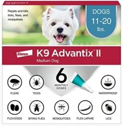 K9 Advantix II Medium Dog Vet-Recommended Flea, Tick & Mosquito Treatment & Prevention | Dogs 11-20 Lbs. | 2-Mo Supply -Dog Supply Store 51vo5YR4AsL. AC