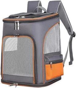LEFEDA Cat Backpack Carrier Bag Pet Outdoor Travel Shoulder Bag Carriers For Cats Small Dogs Backpack Breathable Strong Cat Backpack Pet Backpack Carrier (Color : Gray) -Dog Supply Store 51w1DyGSxdL. AC