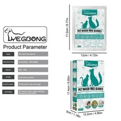 Pet Gloves For Cats And Dogs Bathing And Grooming Easy To Use Just Gently Dry Ideal Pet Wipes3ml Pet Supplies For Dogs Bowls With Storage (B, One Size)
