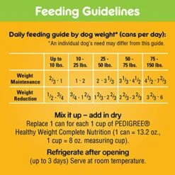 PEDIGREE CHOPPED GROUND DINNER Weight Management Adult Canned Soft Wet Dog Food, Chicken & Rice Flavor, 13.2 Oz. Cans (Pack Of 12) -Dog Supply Store 51wfFBxOVvL