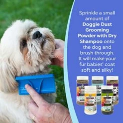Doggie Dust Colored Grooming Powder With Dry Shampoo For Easy Brushing Of Dog Mats And Tangles, White 8oz -Dog Supply Store 51wn9IFVVLL