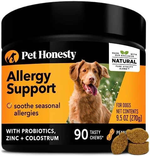 Pet Honesty Dog Allergy Support Immunity Chews – Omega-3 Salmon Fish Oil Supplement, Probiotics For Dogs, Seasonal Allergies, Skin + Coat Health, Intermittent Itchiness - Peanut Butter (90 Count) 7 Pet Honesty Dog Allergy Support Immunity Chews – Omega-3 Salmon Fish Oil Supplement, Probiotics For Dogs, Seasonal Allergies, Skin + Coat Health, Intermittent Itchiness - Peanut Butter (90 Count) - Image 5